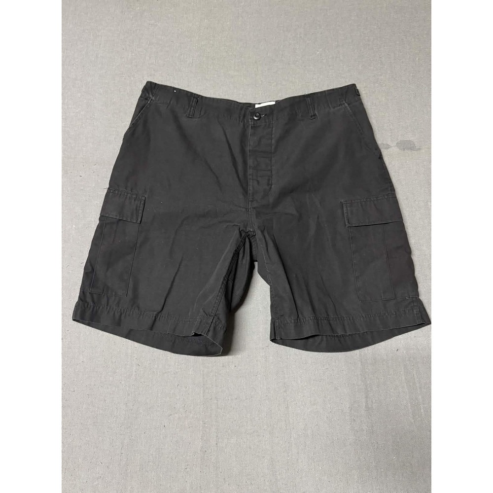 Galls Men Large Regular Tactical Cargo Shorts Black Adjustable Waist Utility